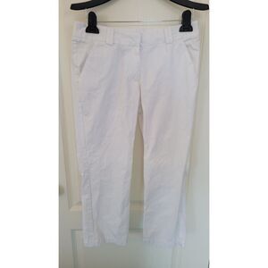 Ulla Johnson White Ankle Cropped Cotton Pants